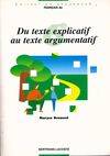 Du texte explicatif au texte argumentatif 6e, 6e