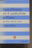 Lecon d'histoire sur le syndicalisme