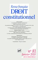 Revue française de droit constitutionnel 2010..., Hommage à François Luchaire