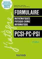 Formulaire PCSI-PC-PSI - 8e éd., Mathématiques - Physique-chimie - Informatique