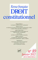 Revue française de droit constitutionnel 2012..., Varia