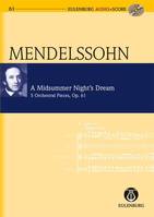 Le Songe d'une nuit d'été, Cinq pièces pour orchestre. op. 61. orchestra. Partition d'étude.