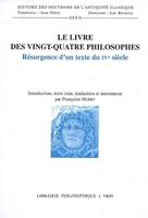 Le livre des vingt-quatre philosophes, Résurgence d'un texte du IVe siècle