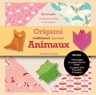 Origami traditionnel japonais - Animaux, Kit complet avec un livret et 120 feuilles