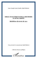 Essai analytique sur la richesse et sur l'impôt, Réédition du texte de 1911