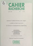 Design et forme naturelle de l'objet : la mise au point d'un outil de design et d'ingénierie de l'immatériel