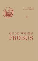 Quod omnis probus liber sit