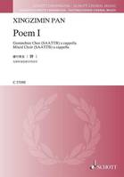Poem I, mixed choir (SAATTB) a cappella. Partition de chœur.