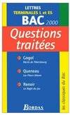 Lettrès Terminales L et ES 2000. Questions traités, terminales L et ES [bac 2000]