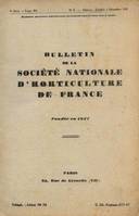 Bulletin de la société Nationale d'horticulture de France fondée en 1827 6e série tome XII n°4 octobre à décembre1945