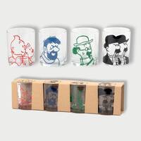 set de 4 verres - personnages