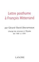 Lettre posthume à François Mittérand