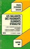 Les balances des paiements, éléments d'analyse