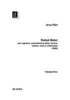 Stabat Mater, for soprano, countertenor (alto), tenor, violin, viola and violoncello