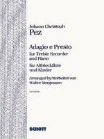 Adagio e Presto, treble recorder and piano.