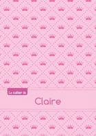 Le cahier de Claire - Blanc, 96p, A5 - Princesse