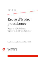 Revue d'études proustiennes, Proust et la philosophie : regards de la critique allemande