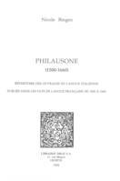Philausone (1500-1660), Répertoire des ouvrages en langue italienne publiés dans les pays de langue française de 1500 à 1660