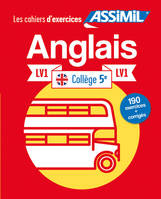 Anglais lv1 collège 5e (cahier d'exercices)