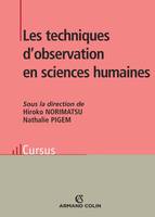 Les techniques d'observation en sciences humaines