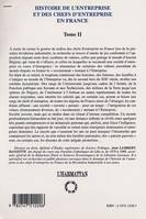 Histoire de l'entreprise et des chefs d'entreprise en France., Tome II, Le temps des pionniers, 1830-1880, Histoire de l'entreprise et des chefs d'entreprise en France, Le temps des pionniers (1830-1880) - Naissance du patronat - Tome II