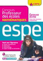 Concours professeur des écoles 2016 - Mathématiques - Épreuve écrite