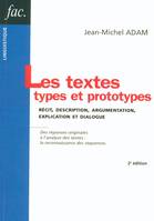 Les textes, types et prototypes, récit, description, argumentation, explication et dialogue