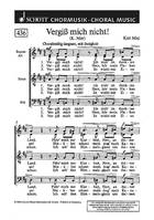 Vergiss mich nicht!, mixed choir (SATB). Partition de chœur.