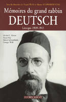 Mémoires du grand rabbin Deutsch - Limoges, 1939-1945