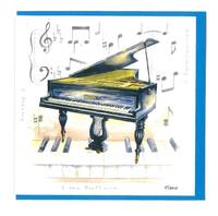 Notelets Pack Of Five - Piano Design