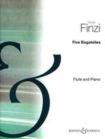 Five Bagatelles, flute and piano.