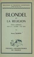 Blondel et la religion, Essai critique sur la Lettre de 1896