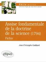Fichte, Assise fondamentale de la doctrine de la science (1794), Fichte