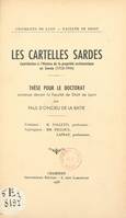 Les cartelles sardes, Contribution à l'histoire de la propriété ecclésiastique en Savoie : 1753-1944. Thèse pour le Doctorat de droit