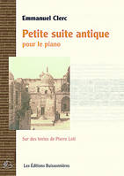 Petite suite antique, Pour le piano