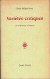 Variétés critiques de Corneille à Borgès, de Corneille à Borgès