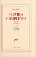 Œuvres complètes (Tome 5), Volume 5, Le Funambule, Le Secret de Rembrandt, L'Atelier d'Alberto Giacometti, Les Nègres, Les Paravents, L'Enfant criminel