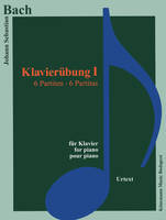 Partition - Bach - Klavierubung I - exercices pour piano - 6 partitions