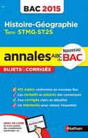 Annales ABC du BAC 2015 Histoire - Géographie Term STMG.ST2S