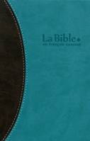 Bible en Français courant, Sans deutérocanoniques, sans notes, similicuir turquoise tranche or