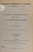 Constantes thermodynamiques des gaz aux températures élevées