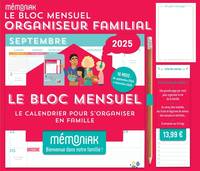 Blocs hebdos organiseurs Le Bloc mensuel organiseur familial Mémoniak, calendrier (sept. 2024 - déc.