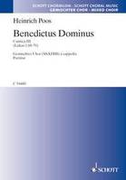 Benedictus Dominus, Canticum Zachariæ (Luc 1, 68-79). mixed choir (SSATBB). Partition.
