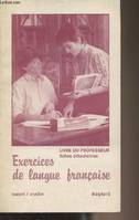 Exercices de langue française - Livre du professeur, livre du professeur