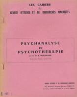 Psychanalyse et psychothérapie