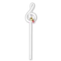 Pencil G-clef white, White