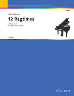 12 Ragtimes, piano (4 hands).