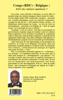 Congo (RDC) - Belgique, Enfin des relations égalitaires ?