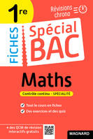 Spécial Bac Fiches Maths 1re Bac 2024, Tout le programme en 53 fiches, mémos, schémas-bilans, exercices et QCM