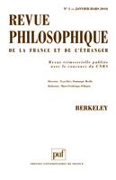 Revue philosophique 2010 tome 135 - n° 1, Berkeley